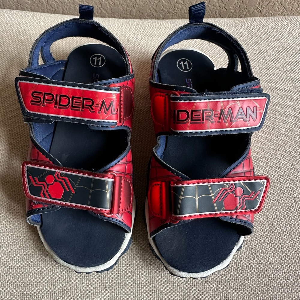 Spiderman Kids Sandals size 11